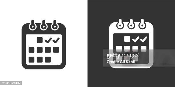 schedule solid icons. containing data, strategy, planning, research solid icons collection. vector illustration. for website design, logo, app, template, ui, etc - daylight saving stock illustrations