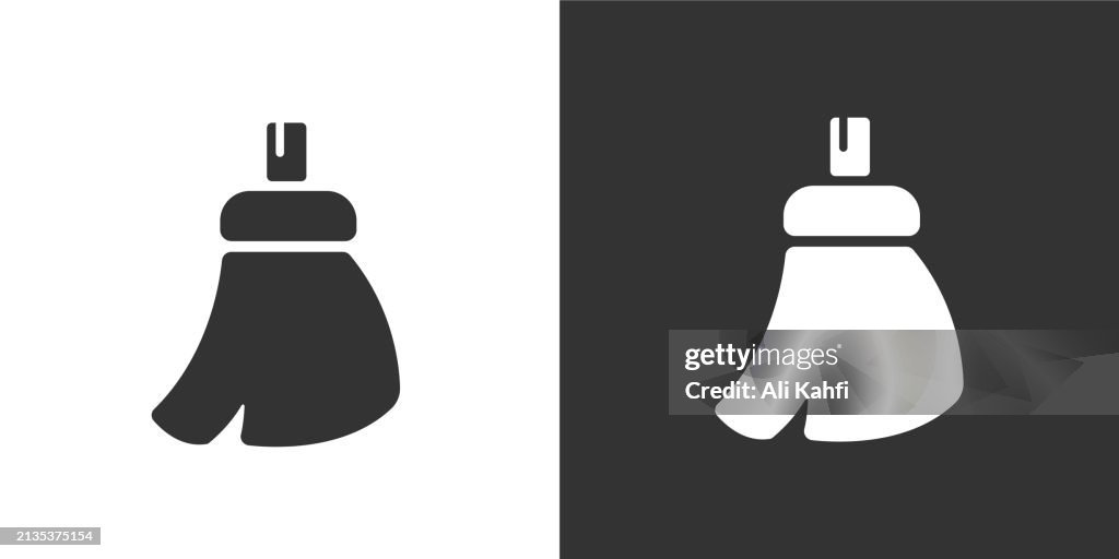 Broom solid icons. Containing data, strategy, planning, research solid icons collection. Vector illustration. For website design, logo, app, template, ui, etc