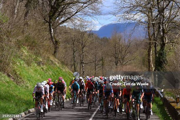 Sjoerd Bax of The Netherlands and UAE Team Emirates, Pieter Serry of Belgium and Team Soudal Quick-Step, Omar Fraile of Spain and Team INEOS...