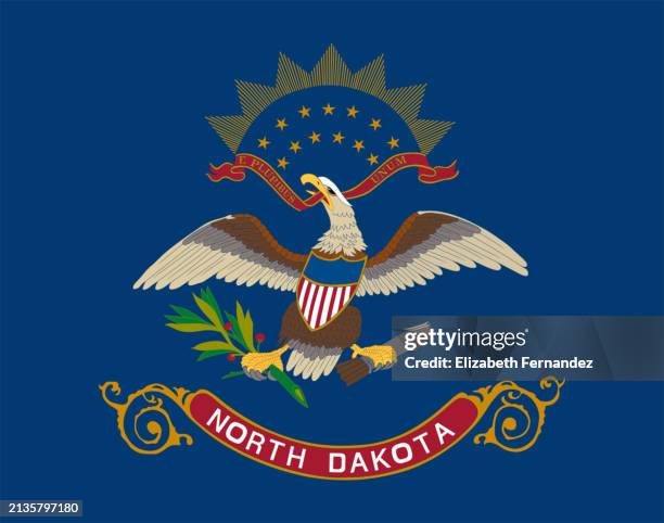 flag of north dakota - fargo dakota del norte fotografías e imágenes de stock