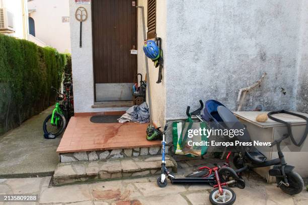 Exterior of the house after the police cordon was lifted, on April 3 in Bellcaire d'Emporda, Girona, Catalonia, Spain. The Mossos d'Esquadra arrested...