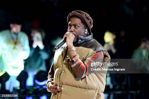 Lil Yachty performs during the 47th annual McDonald's All American Games at Toyota Center on April 02, 2024 in Houston, Texas.