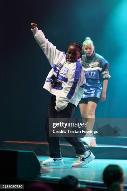 Kids perform on stage during the Kidz Bop Never Stop Live tour on April 03, 2024 in London, England.