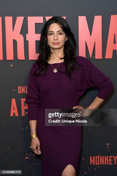 Aarti Mann attends a special screening of MONKEY MAN presented by Universal Pictures on April 02, 2024 at the Pacific Design Center in West...