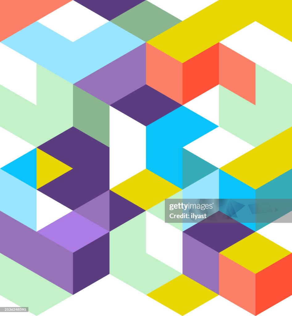 Geometric Patterns Using Blocks Seamless Geometric Pattern With Blocks High-Res Vector Graphic - Getty ...