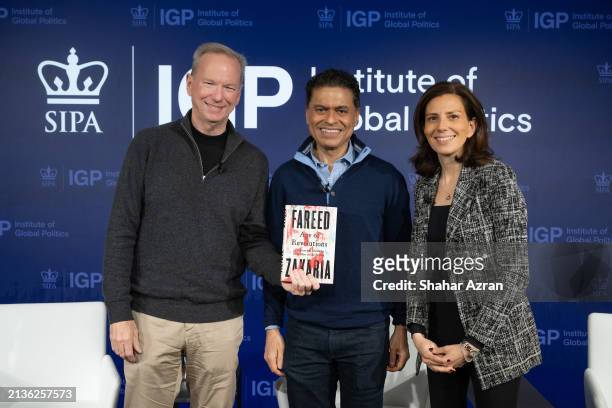 Former CEO & Chairman of Google Eric Schmidt, CNN host, Washington Post's columnist and NYT best-selling author Fareed Zakaria and SIPA's Dean Keren...