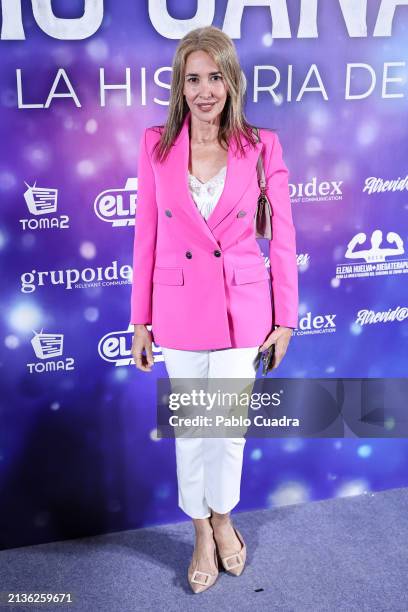 Elsa Anka attends the Madrid premiere of "Mis Ganas Ganan" at Cine Palacio de la Prensa on April 03, 2024 in Madrid, Spain.