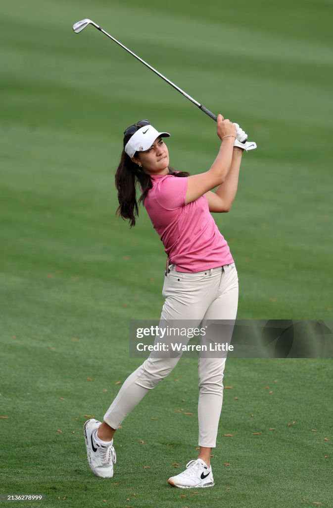 Kiara Romeo Kiara Romero of the USA plays her second shot on the 2nd hole during ...