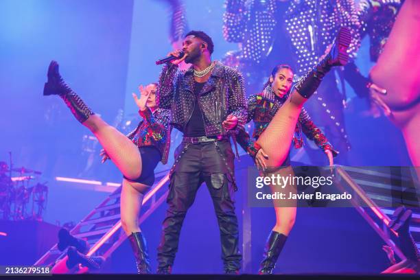 Jason Derulo performs at WiZink Center on April 03, 2024 in Madrid, Spain.