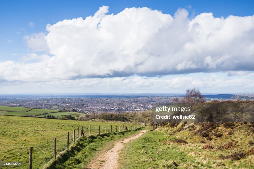 Looking down on Macclesfield,