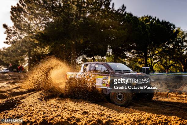 Guillaume de Mevius of Belgium and Xavier Panseri of France compete in their Toyota GR DKR Hilux during the Prologue Stage on day one of the FIA...