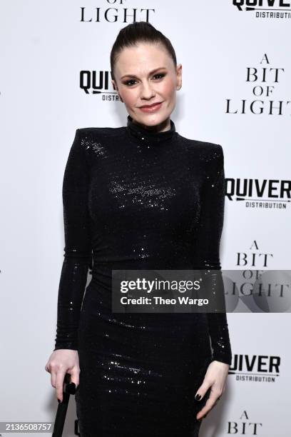 Anna Paquin attends "A Bit Of Light" New York Screening at Crosby Street Hotel on April 03, 2024 in New York City.