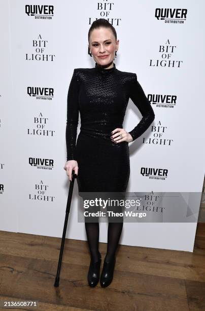 Anna Paquin attends "A Bit Of Light" New York Screening at Crosby Street Hotel on April 03, 2024 in New York City.