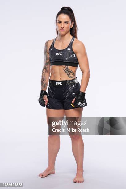 Norma Dumont poses for a portrait during a UFC photo session on April 3, 2024 in Las Vegas, Nevada.