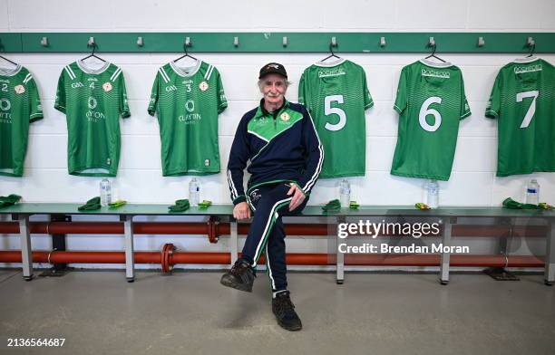 England , United Kingdom - 6 April 2024; London GAA kitman Phil Roche takes a seat after preparing the dressing room in his final season as kitman...