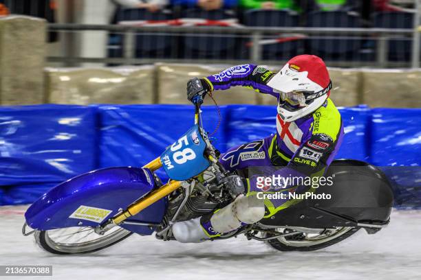 Paul Cooper of Great Britain is in action during the Roelof Thijs Bokaal at Ice Rink Thialf in Heerenveen, The Netherlands, on April 5, 2024.