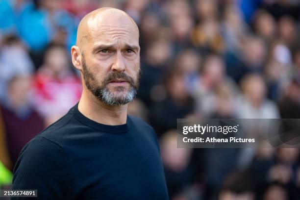 Luke Williams Manager of Swansea City during the Sky Bet Championship match between Middlesbrough and Swansea City at the Riverside Stadium on April...