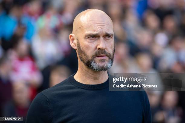 Luke Williams Manager of Swansea City during the Sky Bet Championship match between Middlesbrough and Swansea City at the Riverside Stadium on April...