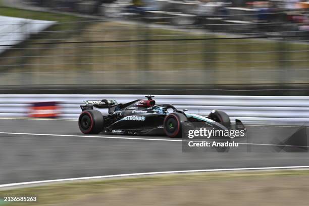 George RUSSEL Mercedes W15 Petronas, on track during the Qualifying session Final Classification F1 Grand Prix of Japan at Suzuka International...