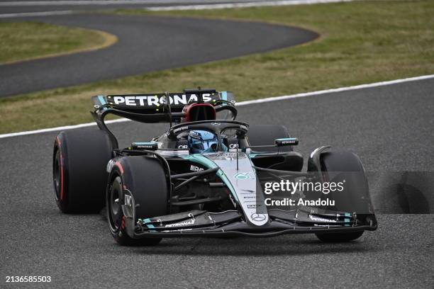 George RUSSEL Mercedes W15 Petronas, on track during the Qualifying session Final Classification F1 Grand Prix of Japan at Suzuka International...
