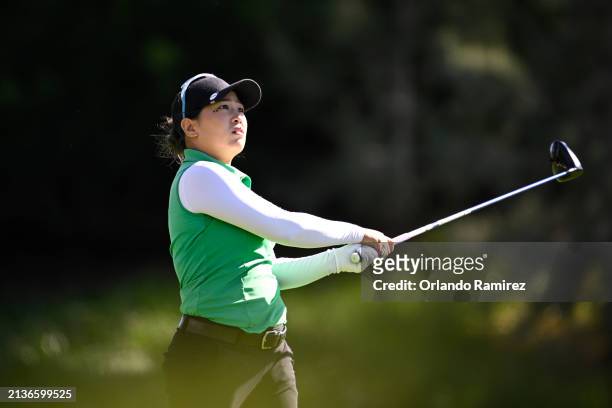 Jasmine Suwannapura of Thailand on the third hole on day one of the LPGA T-Mobile Match Play presented by MGM Rewards at Shadow Creek at Shadow Creek...