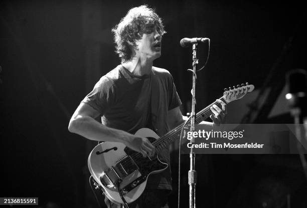 Andrew VanWyngarden of MGMT performs during the Treasure Island Music festival on October 17, 2009 in San Francisco, California.