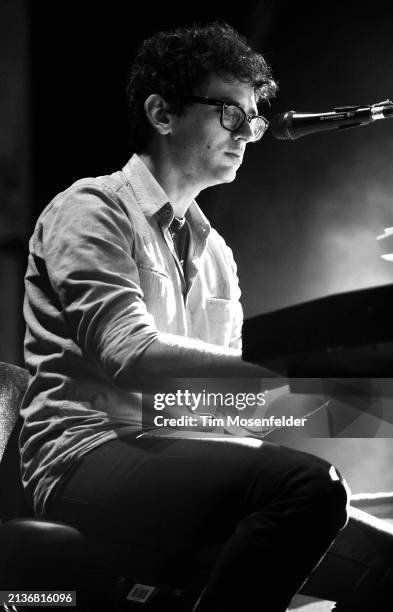 Benjamin Goldwasser of MGMT performs during the Treasure Island Music festival on October 17, 2009 in San Francisco, California.