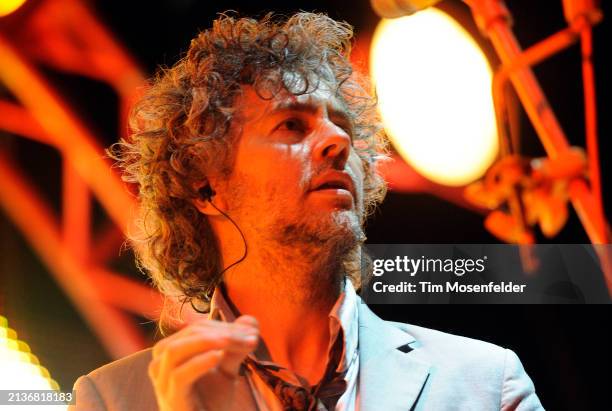 Wayne Coyne of Flaming Lips performs during the Treasure Island Music festival on October 18, 2009 in San Francisco, California.
