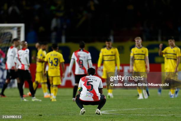 Daniel Mancilla of Nacional Potosi reacts after the Copa CONMEBOL Sudamericana 2024 group D match between Nacional Potosi and Boca Juniors at Estadio...