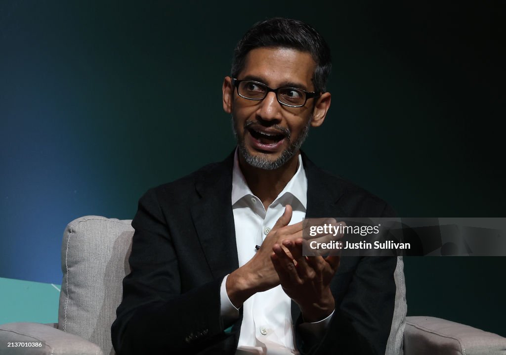 Fed Chair Powell And Google CEO Sundar Pichai Speak At Stanford University