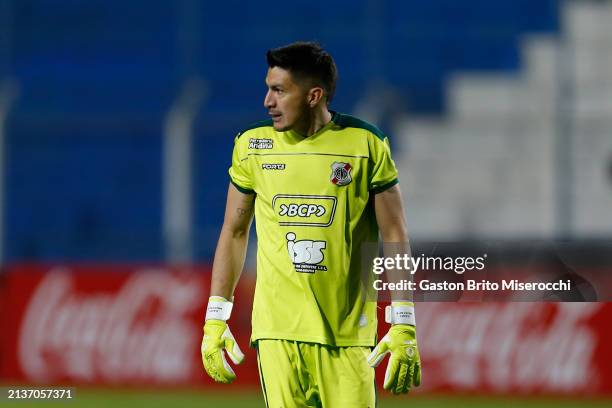 Saidt Mustafa of Nacional Potosi looks onduring the Copa CONMEBOL Sudamericana 2024 group D match between Nacional Potosi and Boca Juniors at Estadio...