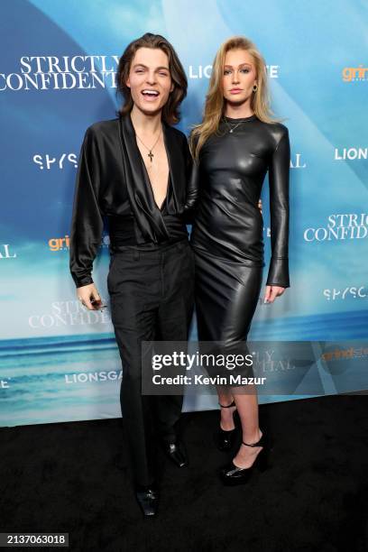 Damian Hurley and Libby Lindsey attend the "Strictly Confidential" Special Screening at The Robin Williams Theatre on April 03, 2024 in New York City.