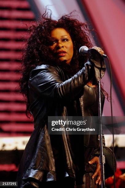 Chaka Khan sings at the 2003 Essence Festival at the 2003 Essence Festival July 4, 2003 in New Orleans, Louisiana. The performances were taped to air...