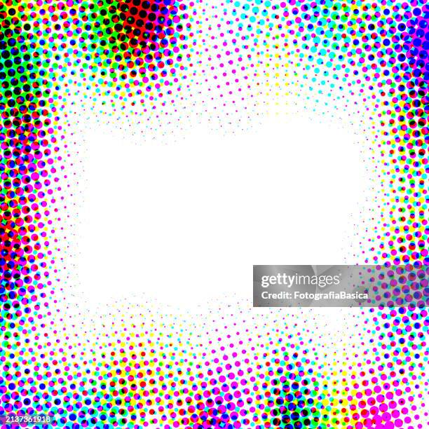 Patterned Colored Frame Multi Colored Half Tone Pattern Frame High-Res Vector Graphic - Getty ...