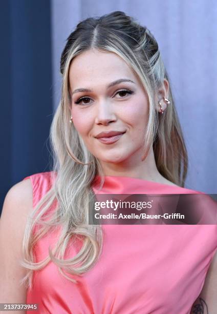 Kelli Berglund attends the Los Angeles Premiere of Netflix's "Ripley" at The Egyptian Theatre Hollywood on April 03, 2024 in Los Angeles, California.