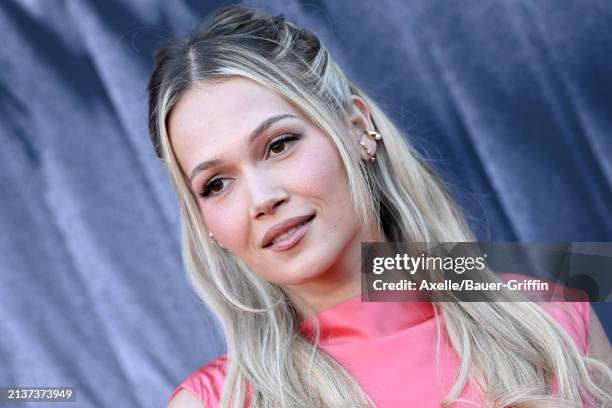 Kelli Berglund attends the Los Angeles Premiere of Netflix's "Ripley" at The Egyptian Theatre Hollywood on April 03, 2024 in Los Angeles, California.