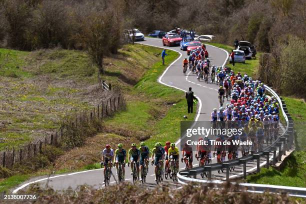 Primoz Roglic of Slovenia - Yellow Leader Jersey, Emanuel Buchmann of Germany, Bob Jungels of Luxembourg, Jai Hindley of Australia, Matteo Sobrero of...