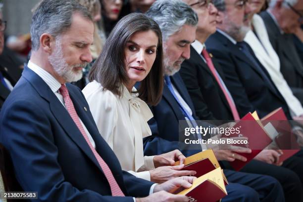 Queen Letizia of Spain attends the National Sports Awards 2022 at El Pardo Palace on April 04, 2024 in Madrid, Spain.