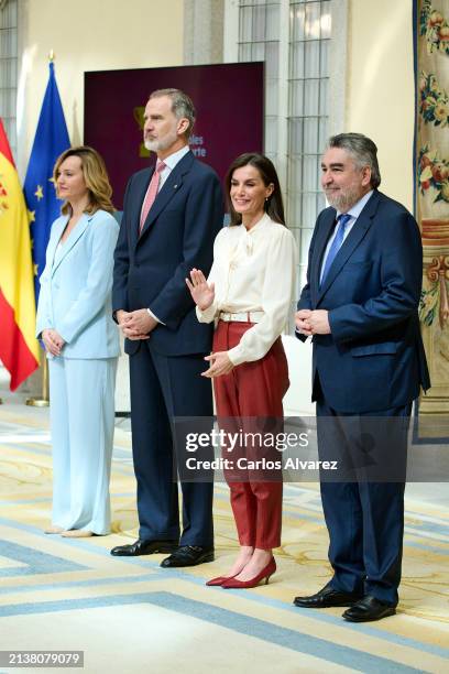 Minister of Education, Vocational Training and Sports Pilar Alegría, King Felipe VI of Spain, Queen Letizia of Spain and President of Superior Sports...