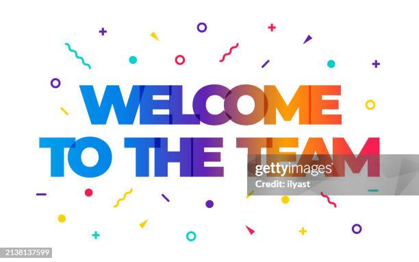 ilustraciones, imágenes clip art, dibujos animados e iconos de stock de diseño vectorial de tipografía para dar la bienvenida - welcome