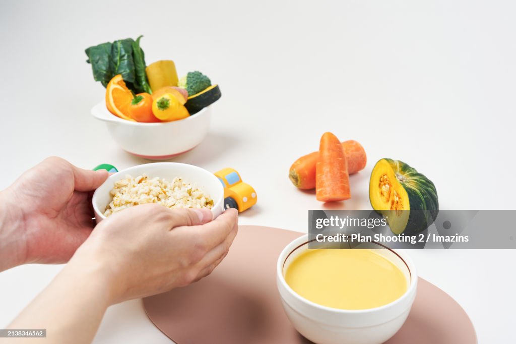 Korean Baby Rice Korea Baby Baby Food Parenting Five Grain Rice High-Res Stock Photo ...