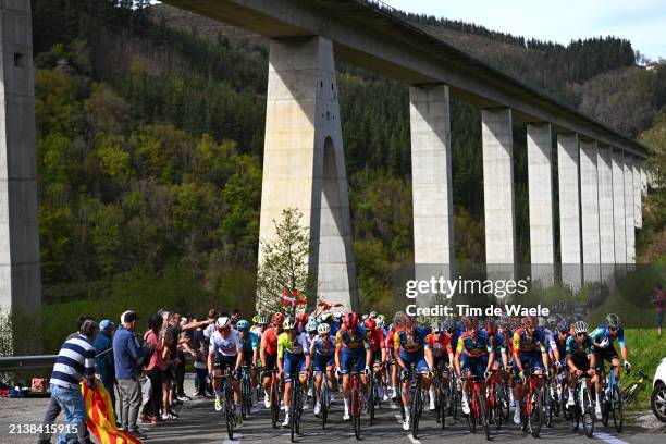 Gregor Muhlberger of Austria and Movistar Team, Louis Meintjes of South Africa and Team Intermarche - Wanty, Bauke Mollema of The Netherlands and...