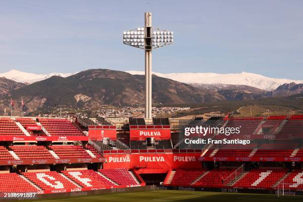 General view inside the stadium prior to the LaLiga EA Sports match between Granada CF and Valencia CF at Estadio Nuevo Los Carmenes on April 04,...