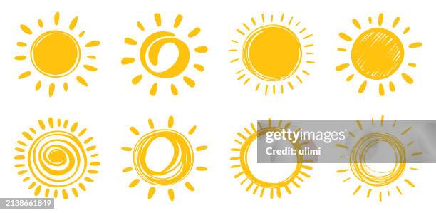 stockillustraties, clipart, cartoons en iconen met sun - zonnen