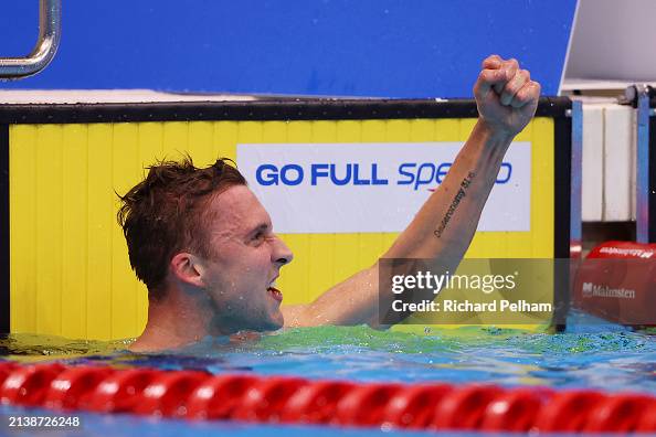 Daniel Jenvis Daniel Jervis of Swansea University reacts after setting a British ...