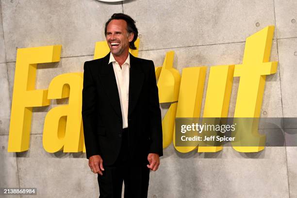 Walton Goggins attends the UK Special Screening of "Fallout" presented by Amazon MGM Studios & Prime Video at White City Television Centre on April...