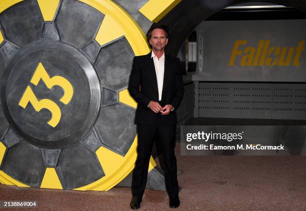 Walton Goggins attends the UK Special Screening of "Fallout" presented by Amazon MGM Studios & Prime Video at White City Television Centre on April...