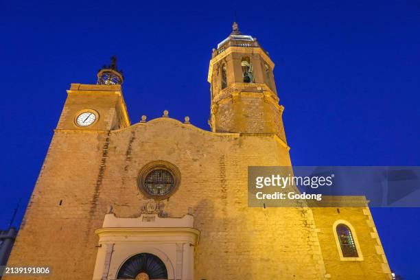 Sant Bartomeu i Santa Tecla de Sitges catholic church, Catalonia, Spain.