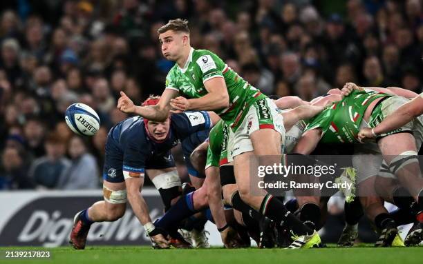 Dublin , Ireland - 6 April 2024; Jack van Poortvliet of Leicester Tigers during the Investec Champions Cup Round of 16 match between Leinster and...