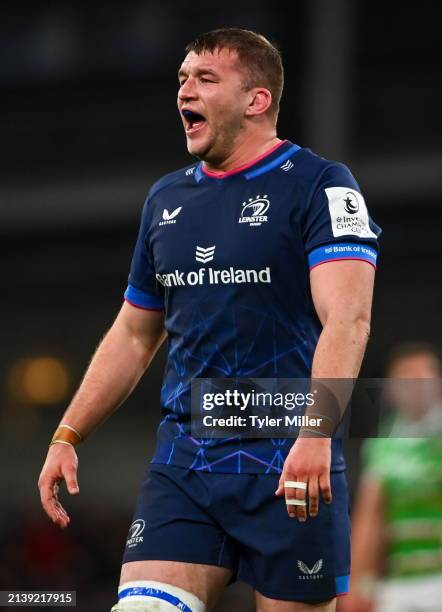 Dublin , Ireland - 6 April 2024; Ross Molony of Leinster during the Investec Champions Cup Round of 16 match between Leinster and Leicester Tigers at...